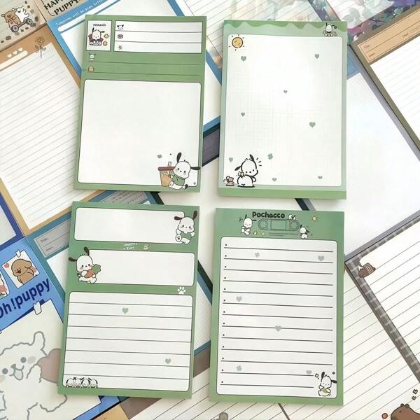 Sanrio A5 Pompompurin Office Notepad, Cute Tear-Off Paper Notebook, Schoolwork Gift, Charming Inspo Stationery