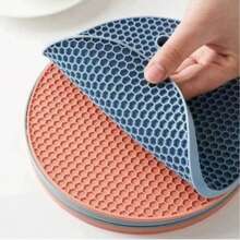 1 Pc/2 Pcs/3 Pcs Heat-Resistant Foldable Pot Mat, Foldable Six-Jaw Heat-Resistant Anti-Scalding Mat, Plastic Table Mat For Hot Bowls And Plates, Non-Slip Coaster, High-Temperature Tableware Protector