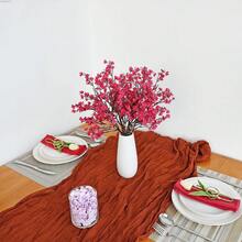 6pcs Hot Pink Artificial Flowers Silk Babys Breath Gypsophila 18.7" For Home Kitchen Decor New Year Spring - Hot Pink - View 5