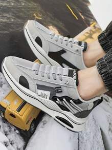 Chaussures de sport à lacets antichocs et antidérapantes pour hommes, design de marque, durables et confortables pour la course en extérieur, l'entraînement et la salle de sport, convient aux sports casual