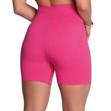 Selene Seamless And Non-Transparency Shorts Sport Academia New Collection 2025 - 玫紅色 - 查看 1