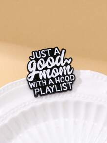 Nur eine gute Mutter mit einer Hoodieplaylist Emaille-Pin, modische dekorative Broschen, Ornamente, Anstecknadeln, Taschen-Badges, Schmuckgeschenke, Neuer Stil Rucksack für die Schule 2025