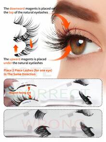 MAGEFY 1 Bộ mi giả CC Curl từ tính kèm kẹp từ tính, gói tất cả trong một, mi giả tự nhiên có thể tái sử dụng kèm nam châm mạnh, mi tròn từ tính, di động, mi giả chồn dùng hàng ngày, không thấm nước, mi truyện tranh không cần keo, đuôi mắt dài giúp làm to cả hai mắt, mi giả mềm mại dùng hàng ngày, mi manga, vật dụng thiết yếu khi đi du lịch, kỳ nghỉ ở bãi biển, chuyến cắm trại, dụng cụ trang điểm khi trở lại trường - Lông mi Manga nhọn - Xem 9
