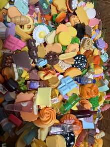 40 piezas/10 piezas Cajas de sorpresa en miniatura de paquetes de entrega falsos, edición caja ciega, para escena de casa de muñecas DIY, pequeños paquetes sorpresa