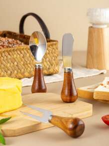 1pc/3pcs Butter Knife, Spread Knife For Spreading Peanut Butter, Jam, Mini Butter Knife, Cheese Knife, Standing Design
