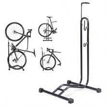 Vertical Bike Stand Bicycle Rack Steel Holder Floor Parking Storage Stand Hooks - Black - View 1