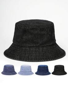 1pc Solid Color Bucket Hat, Suitable For Street, Party, Outdoor Activities In Autumn And Winter, Y2K Style Winter Outfits,Summer,Beach,Holiday,Travel - Bucket Hat - View 17