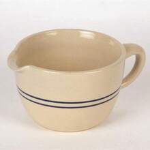 Heritage Blue Stripe Stoneware Batter Bowl, Handmade, 3 Cup - Multicolor - View 3