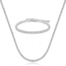 1 Collier cravate mode pour femme, chaîne de clavicule empilable, rangée simple super flashy de zirconium synthétique étincelant, 2g argent 925 incrusté de zirconium synthétique, cadeau pour banquet, usage quotidien, vacances