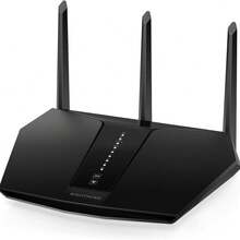 NETGEAR Nighthawk WiFi 6 Router (RAX30) - Security Features, 5-Stream Dual-Band Gigabit Router, AX2400 Wireless Speed (Up To 2.4 Gbps), Covers Up To 2,000 Sq.Ft. And 20 Devices Refurbished - Black - View 1
