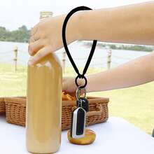 1 件简约硅胶腕带手机挂绳 + 硅胶夹、耐用钥匙扣、包带、通用手机壳支架