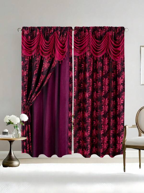 2 قطعة ستائر حديثة شفافة مزيفة للنافذة، ستائر بنسيج بوليستر 100٪ للغرفة والصالة والحمام، يمكن غسلها في الغسالة، ديكور مناسب لجميع الفصول