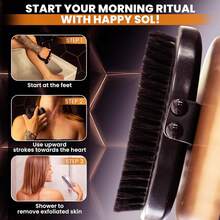 Copper Body Brush - Dry Brushing Body Brush With Ion Charged Copper Bristles, Glowing Skin, Lymphatic Drainage And Blood Circulation Improvement - Multicolor - View 5