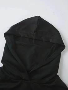 Men's Fitted Sports Face Mask Hooded Jumpsuit Long Sleeve, Men's Running, Fitness, Outdoor Casual Long Sleeve