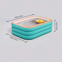 Piscina inflable familiar de 3 o 4 aros, de PVC grueso, plegable y portátil, parque acuático de verano, accesorios de playa, flotador de piscina - Naranja Verde - Ver 13