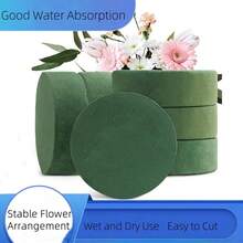 1/3/6 piezas Bloques de espuma de 15 cm de cilindro para flores y flores frescas, grandes soportes redondos para flores para decoración floral de boda y fiesta