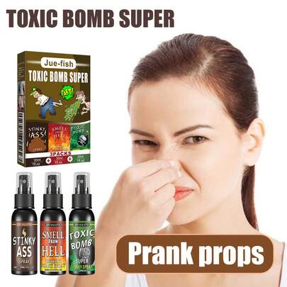 JUE FISH 1pc/3pcs Fart Spray, Perfect Prank, Strong Odor, Effective Gag Prop
