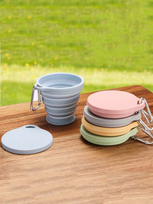 1 pieza Taza plegable para beber agua para bebés al aire libre, taza de agua telescópica de silicona plegable, higiénica, a prueba de caídas, portátil, adecuada para uso en el hogar y al aire libre
