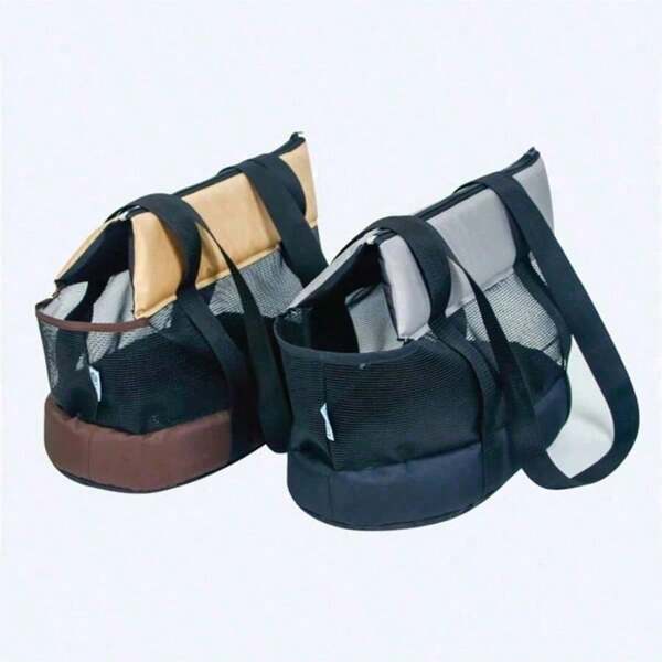 Sac de transport respirant pour petit animal de compagnie pour l'été, sac de transport portable pour animaux de compagnie, sac à bandoulière noir pour chats et petits chiens