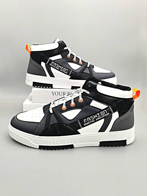 2025 New Men's High-Top Casual Sneakers, Versatile, Flat Shoes, Increased Height, Anti-Slip, Sport, Suitable For Youth, All Seasons ,Gym