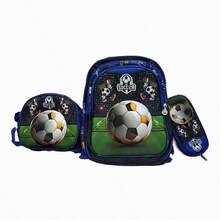 Conjunto de mochila escolar de 3 piezas para escolares. Mochila  de 16 pulgadas con capacidad grande. Mochila con carcasa 3D rígida. - Verde - Ver 2