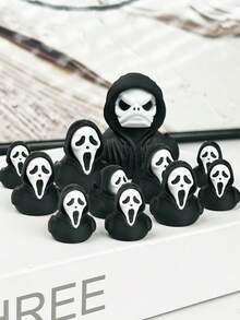 1 Inch Micro Creepy Duck, Tiny Mini Grim Reaper Duck, Ghost Duck Model, Mini Decor Figurine, Easter Gift, Birthday Surprise, Dark Magic Garden Decor, Dollhouse Accessory, Prank, Quirky Resin, Halloween Spooky Duck, 3D Printed Ornament, Christmas Decoration, New Year Desktop Accessory - Multicolor - View 6