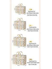 1 件可折叠衣物收纳盒带手柄，大容量，加固便携式储物箱，用于床上用品、棉被、节省空间的衣柜整理器，适用于卧室、家庭、宿舍、毛毯、玩具 - 小狗搬家袋 - 查看 3