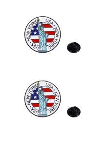 1/2 Peças Broche de Metal Esmaltado Original, Design da Estátua da Liberdade, Pizza, Torre de Pisa, Big Ben, Torre Eiffel, para Camisa, Jaqueta, Mochila, Chapéu, Mochila para Acessórios Escolares, Escritório, Camisas, Joias, Roupas de Halloween, Alfinete Engraçado e Fofo, Presentes para Professores