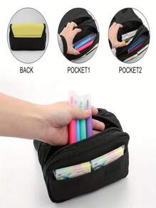 Trousse à crayons personnalisée, trousse à crayons à double couche pour l'école, le bureau, les voyages et les usages professionnels afin de répondre à vos besoins quotidiens. Un super cadeau d'anniversaire pour les enfants et la famille