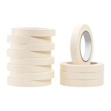 Weißes Künstlerklebeband 1/5/8 Rollen - 1 cm breit x 20 Meter/Rolle (78,74 Zoll) säurefreies Abklebeband - hohe Haftung & leicht abreißbar - perfekt für Aquarellpapier, Acryl, Leinwand, Rahmen, Malerei - Premium-Zeichenmaterial, Kunst, Kalligraphie, dekorative Bastelklebeband für Künstler & Designer, Schulmaterial, Schulbeginn