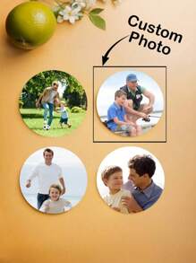 2pcs/1pc Customizable Acrylic Photo Coasters, Personalized Picture Coasters, 3.94x3.94 Inches, Waterproof And Scratch-Resistant, Unique Desktop Decoration, Suitable For Housewarming Gifts, Birthday Gifts, Various Holiday Gifts