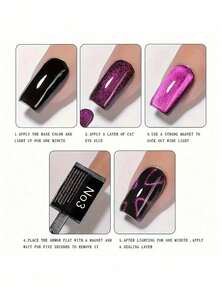 美甲磁铁，猫眼凝胶指甲油强力磁铁，适用于凝胶指甲油，强磁吸附，美甲工具，美甲装饰，DIY美甲工具，适合爱好者和技师，沙龙和家庭工作室必备 - 彩色 - 查看 7