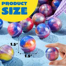 Galaxy Slime 行星派對小禮包，彈性可拉伸史萊姆玩具，適合兒童、男孩女孩，教室獎勵，史萊姆套組，聖誕襪填充物，禮物袋填充物，復活節籃子填充物，派對用品，生日禮物 - 彩色 - 查看 2