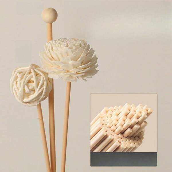 1 Stück Duft Rattan Diffuser Nachfüllung, starke Aufnahme ätherischer Öle, anhaltende und gleichmäßige Duftverzerteilung, passend für verschiedene Diffuser Flaschen, Größen