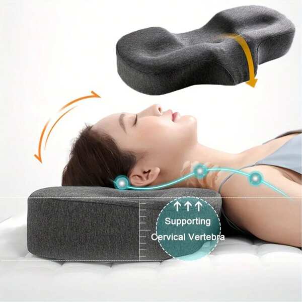 TOEDO Cervical Pillow Ergonomic Pillow Cervical Spine Support Pillow Suitable For Side Sleepers, Back And Neck During Sleep Sleep