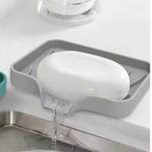 Silicone Soap Dish For Bathroom Self Draining Soap Bar Holder Kitchen Sink Soap Dish Sponge Drain Pad Countertop Soap Dispenser