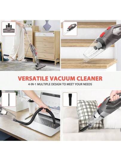 MOOSOO In Corded Stick Stofzuiger Cleaner, LT450, 15kPa Powerful Suction, 0.8L Dust Bin, Stage Filtration, Self Contained