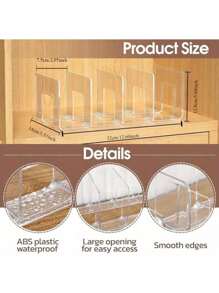 1 قطعة/2 قطعة منظم شفاف من الاكريليك للشنط المنزلية وعرض البيع بالتجزئة، يوفر مساحة في الخزانة، رف تخزين شفاف مناسب للمحافظ والحقائب