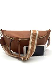 Marsupio casual da donna, marsupio retrò in PU, borsa da viaggio multitasca da esterno