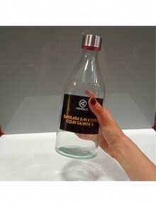 HOME&CO GLASS JUICE WATER MILK BOTTLE 1 LITER 25x9x9cm WITH LID - 無色 - 查看 4