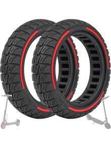 GLDYTIMES 8.5 Inch Off-Road Solid Rubber Tire Replacement For Gotrax GXL V2/XR/APEX XL Hiboy S2/S2R M365/Pro Electric Scooter 8.5 Inch Solid Tire Replacement (Black 2Pcs) - Multicolor - View 11