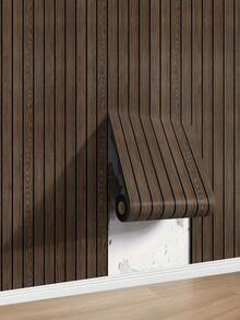 1 Rotolo di carta da parati autoadesiva, pannelli murali a griglia in legno 3D, impermeabile e resistente all'umidità, adesivi per pareti a griglia verticale rinforzati, adatti per decorare soggiorni, soffitti, uffici e camere da letto - Multicolore - Visualizzare 15