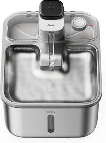 Stainless Steel Cat Water Fountain Wireless For Cats Indoor, Automatic Metal Dog Water Dispenser,Cordless Battery Operated Pet Drinking Fountain,Rechargeable Waterer With Motion Sensor 123oz, Gray - Multicolor - View 1