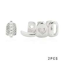 Heart-Shaped Grillz, Hollow Out Triple Layer Grillz With Heart Design, Fashion Accessories, Hiphop Grillz, In Stock