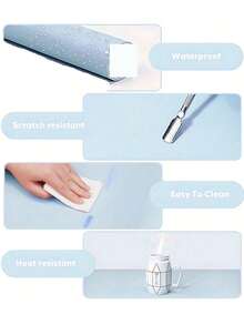 Grey Nail Art Table Mat Waterproof Foldable Nail Art Hand Rest Pad For Nail Arm Rest Cushion, Soft Microfiber Leather Nail Mat, Resistant Arm Rest Pad, Manicure Pad Nail Table Pad Desk Mat For Nail Technician Salon Home - Grey - View 3