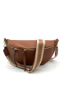 Marsupio casual da donna, marsupio retrò in PU, borsa da viaggio multitasca da esterno