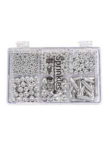 Mixed Size For Cake Decorating Pearl-Bright Gold, Bright Silver, White -Round Faux Pearl Pearls With 4-Claw Pen Clip,115g/4.05 Oz, Gift Box Pack, Baking Decorations, Wedding Party Chirstmas Supplies,For Decoration Only. Not Edible - Multicolor - View 8