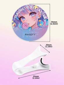 MAGEFY 1 Set CC Curl magnetische Wimpern Kit - mit magnetischen Clips, Fuchsaugen-Wimpern, einteilig, tragbar, natürlich aussehende wiederverwendbare Kunstwimpern mit starkem Magnet, ohne Kleber und ohne Augen-Make-up-Entferner, der runde Magnet sorgt für einen bequemen ganztägigen Sitz, 6-12mm Kunstmink-Wimpern, wasserfest, verlängerter Wimpernschwanz vergrößert beide Augen, Sommertravelessentials 2025, Geschenkidee für den Urlaub, Strandurlaub, Campingtrip