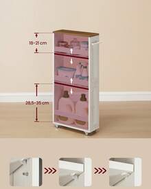VASAGLE Mobile Storage Islands - trắng - Xem 3