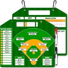 Magnetic Baseball Lineup Board, Professional Softball & Baseball Lineup Board For Dugout, Baseball Clipboard For Coaches With 40 Magnetic Lineup Cards And High-End Markers - Green - View 1